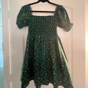 Athena Hill House Dress in Green Trellis